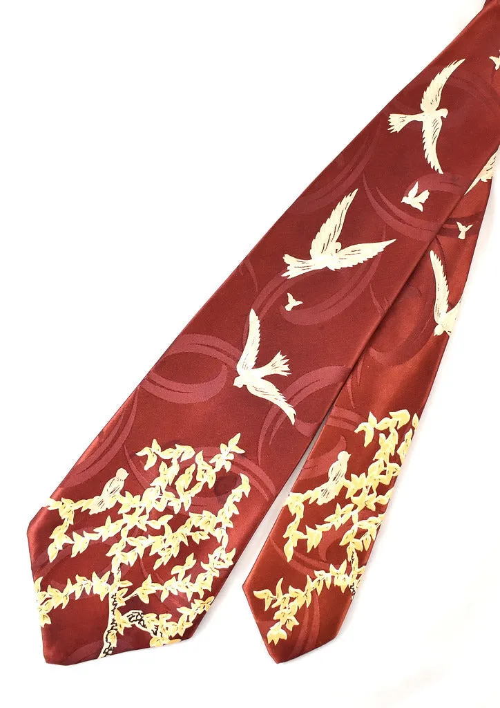 1940s Flying Birds Tie