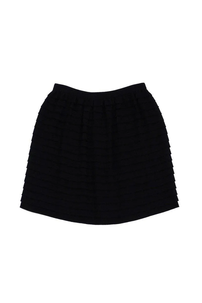 3.1 Phillip Lim - Black Tiered Wool Skirt Sz 4