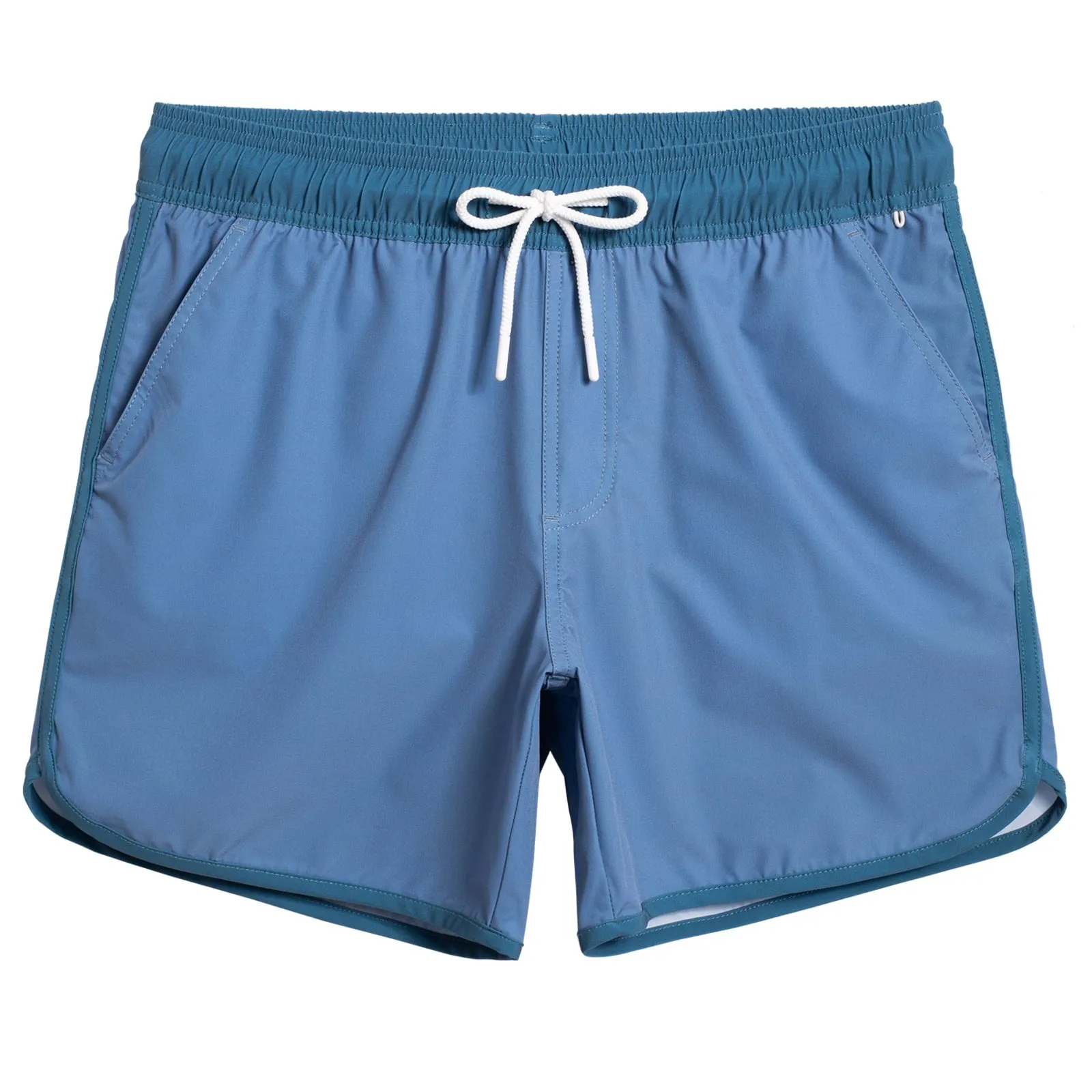 5.5 Inch Inseam Stretch Blue Athletic Gym Shorts