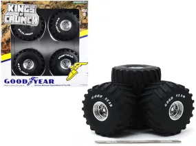 66-Inch Monster Truck Goodyear Wheels and Tires 6 piece Set Kings of Crunch 1/18 by Greenlight