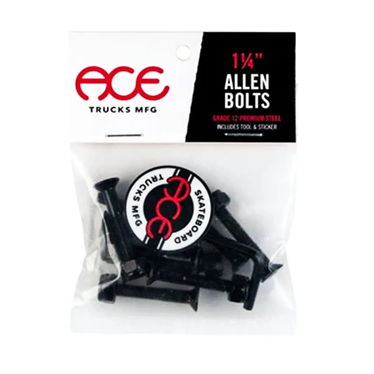 Ace - 1 1/4 Allen Bolts Black