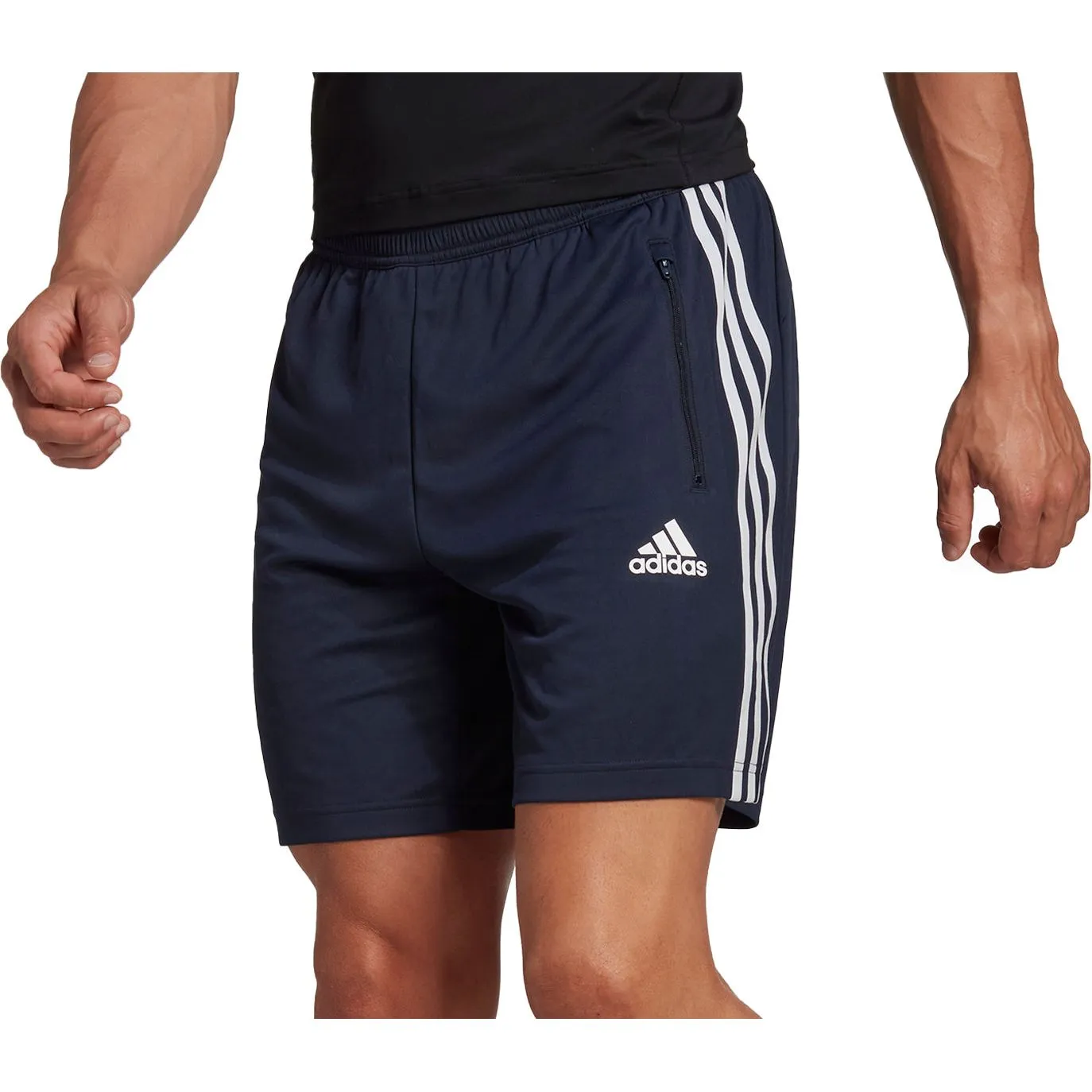 adidas Designed 2 Move 3 Stripes Mens Training Shorts - Navy