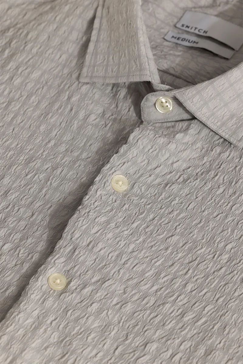 AiryCheck Grey Seer Sucker Shirt