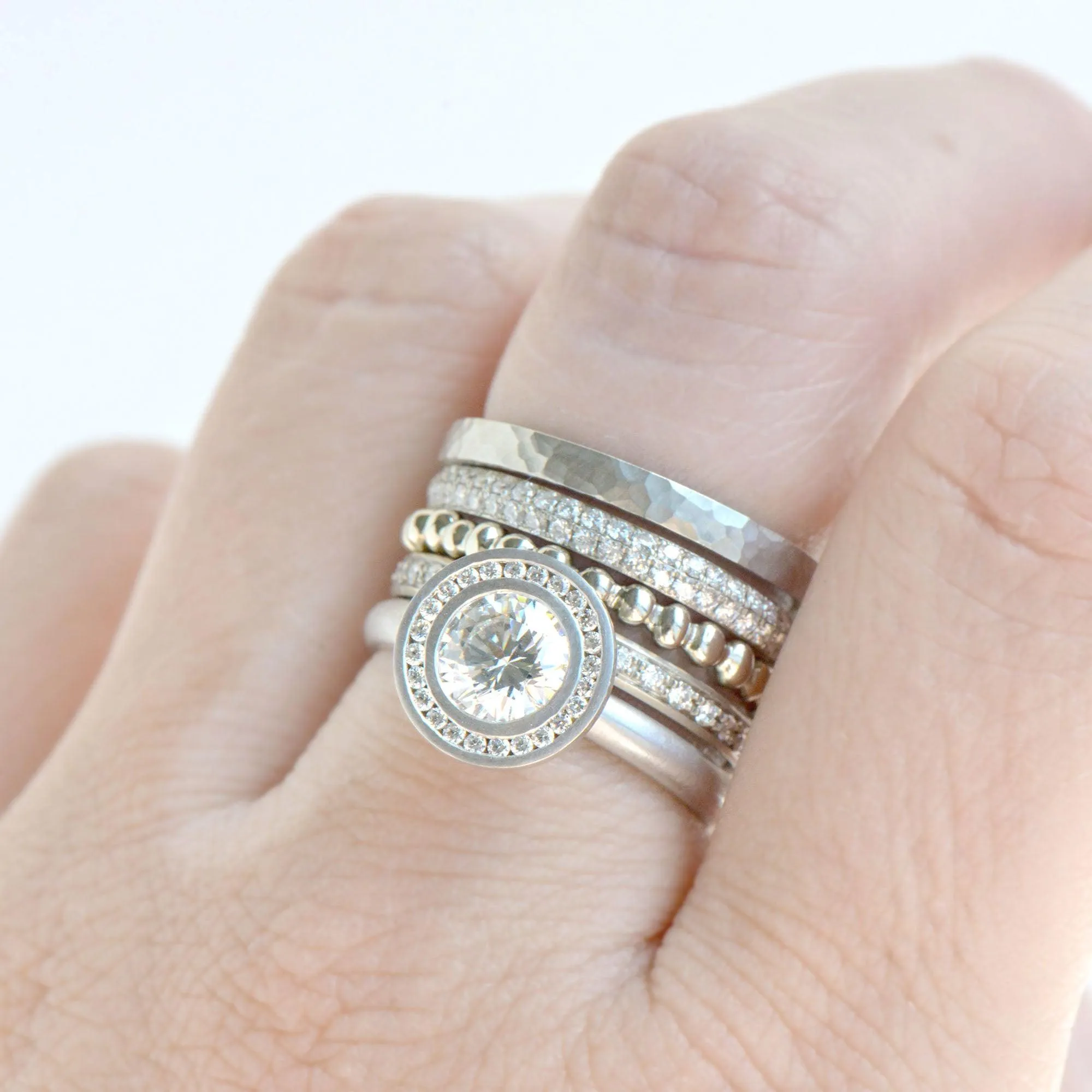 Anne Mount with Channel-Set Diamond Halo