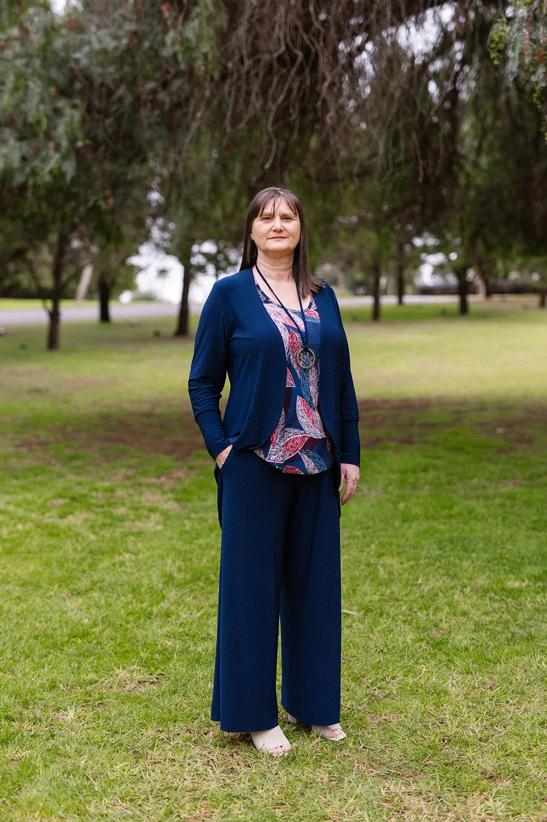 AQUILA Wide Leg Pant in Navy Allure