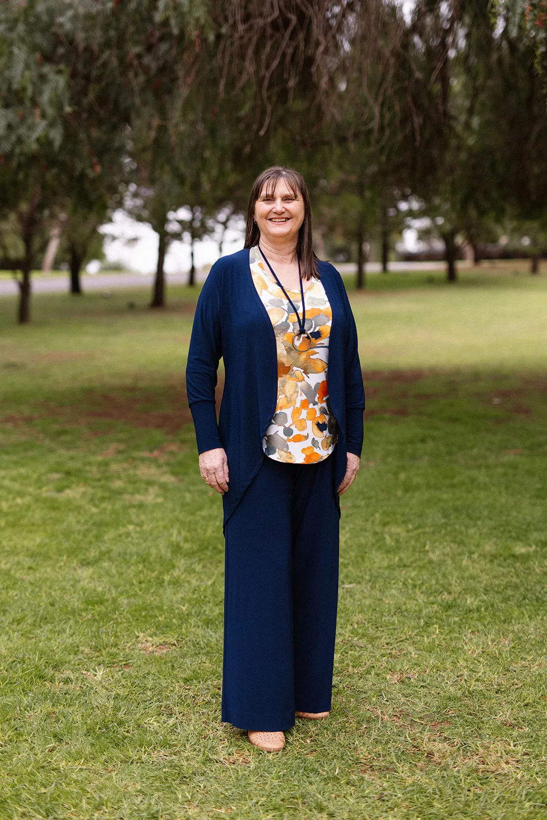 AQUILA Wide Leg Pant in Navy Allure