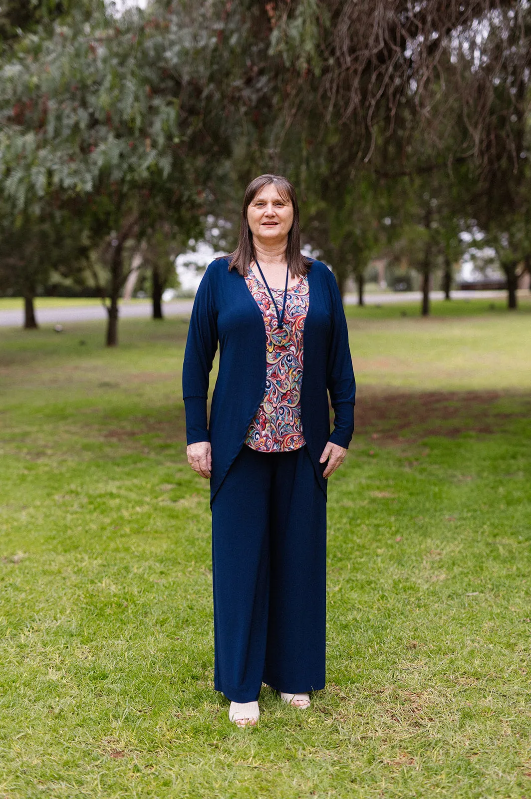 AQUILA Wide Leg Pant in Navy Allure