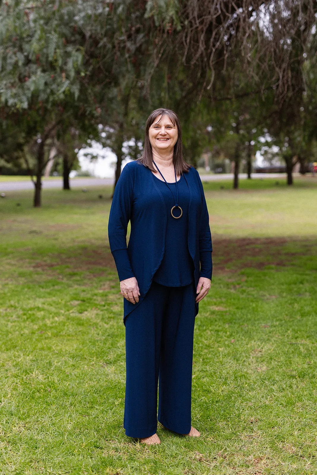 AQUILA Wide Leg Pant in Navy Allure