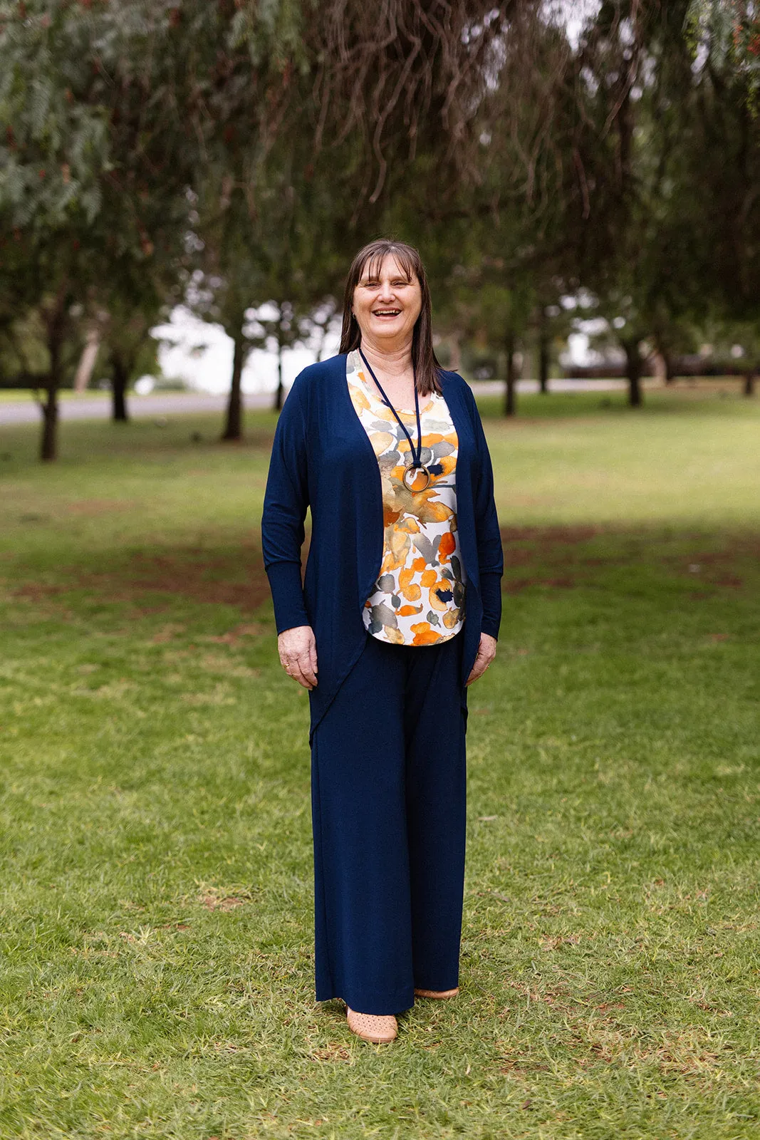 AQUILA Wide Leg Pant in Navy Allure