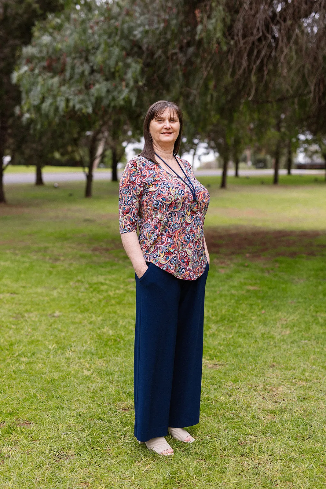 AQUILA Wide Leg Pant in Navy Allure