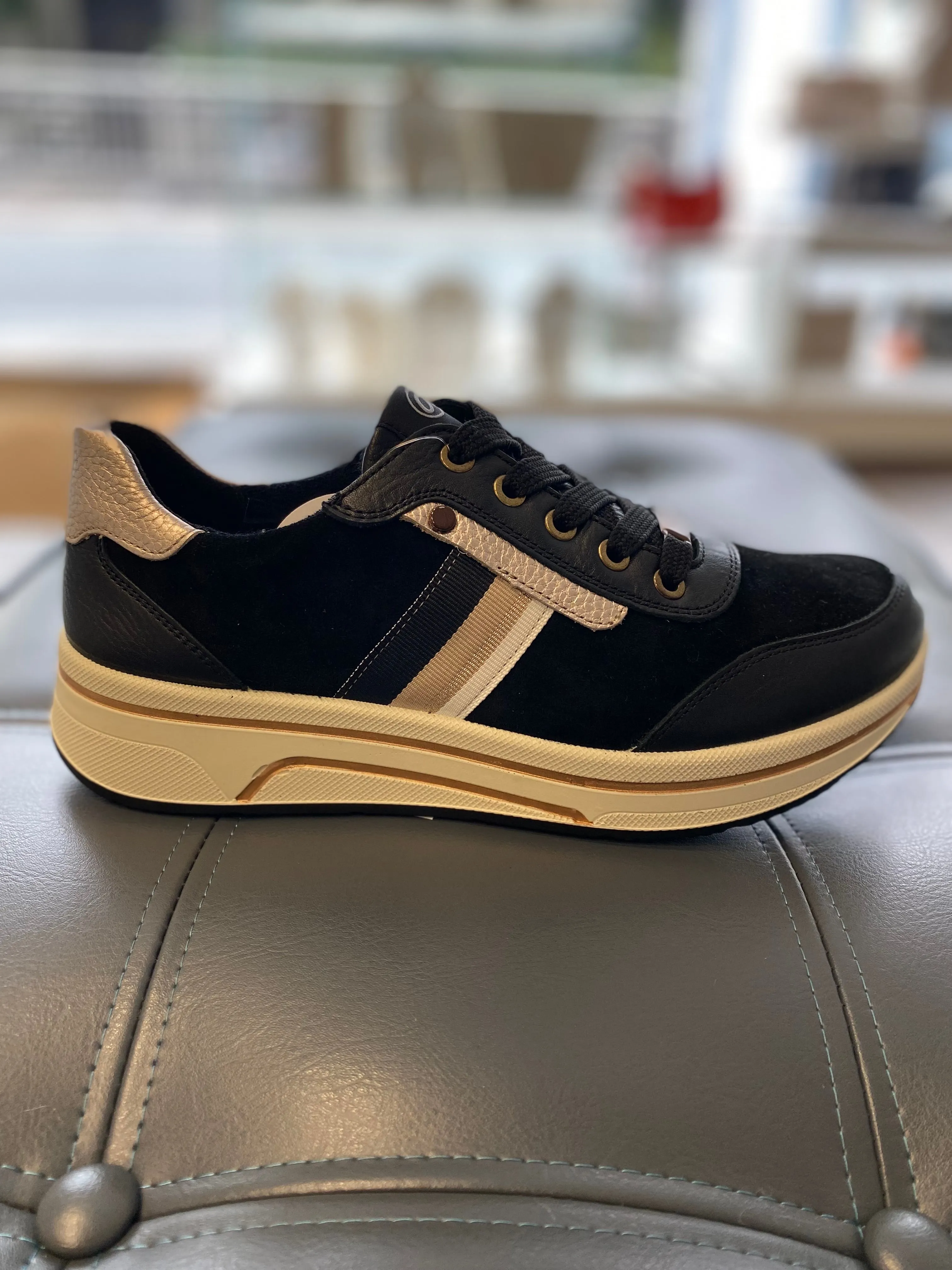 Ara Sappora Black Trainer