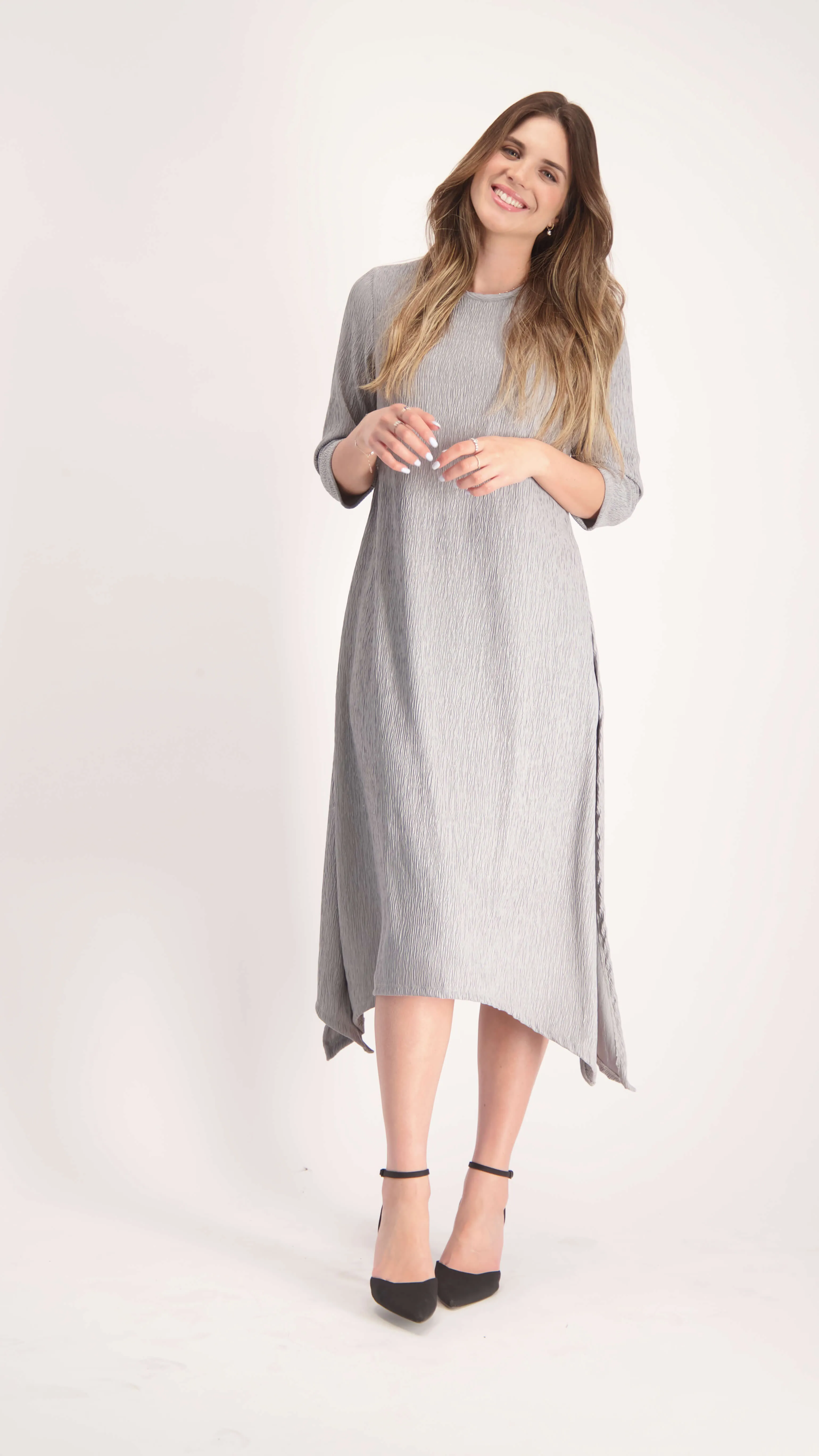 Asymmetric Dress / Grey