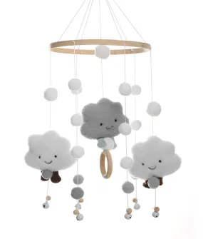 Baby Cot Mobile - Gray Cloudy