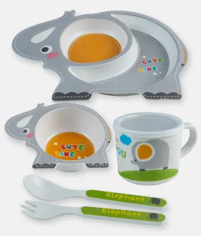 Baby Meal Set - Bamboo Fiber - Elephant