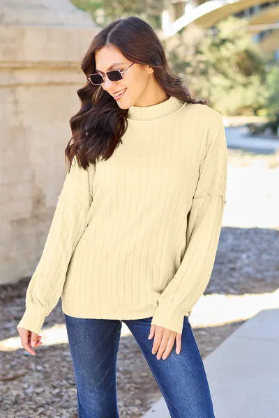 Back To Basics Mock Neck Knit Top