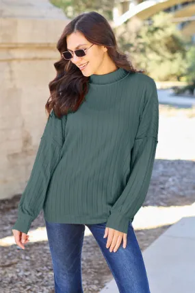 Back To Basics Mock Neck Knit Top