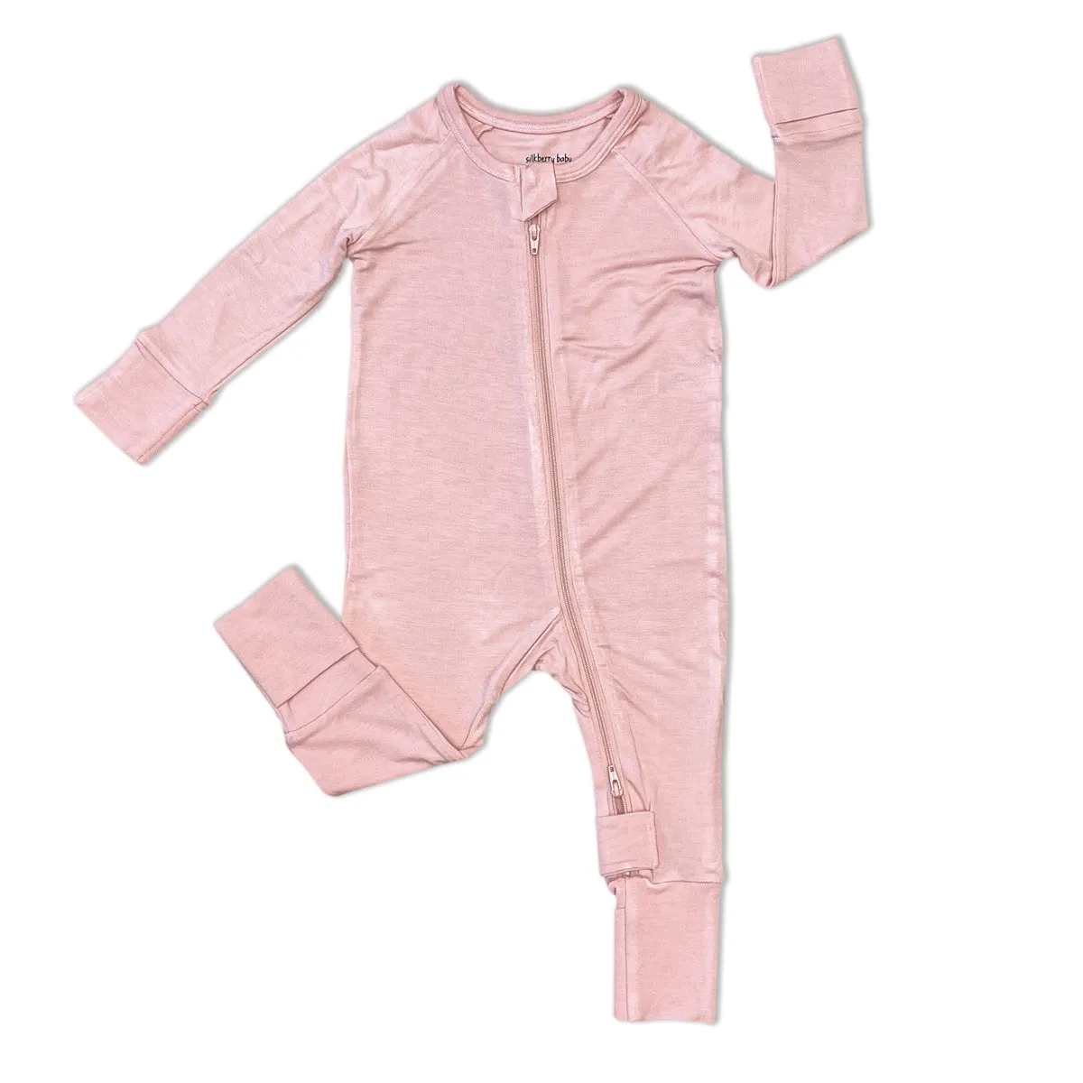 Bamboo 2-way Zipper Romper (Teatime Pink)