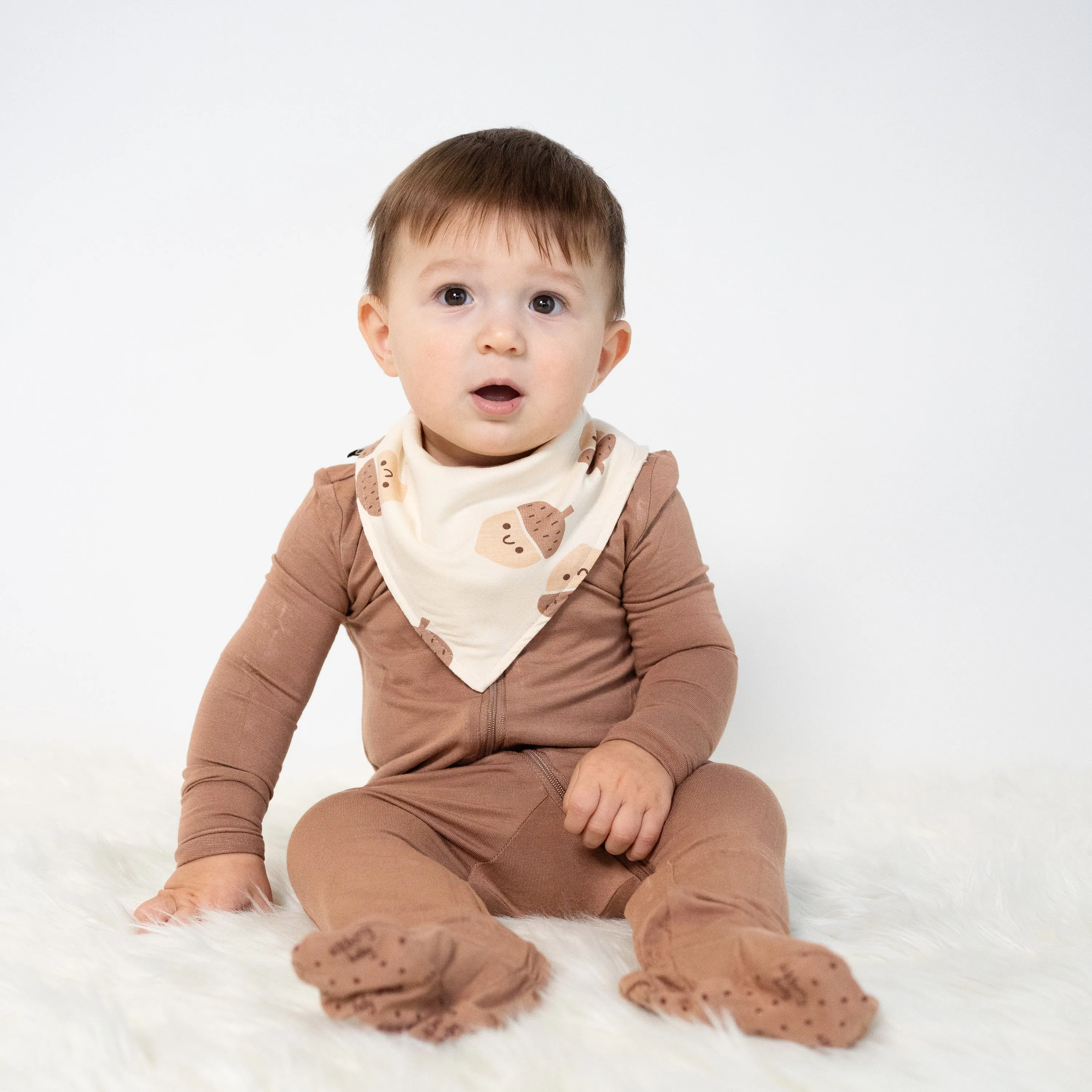 Bamboo Bandana Bib (Acorn Pals Print)