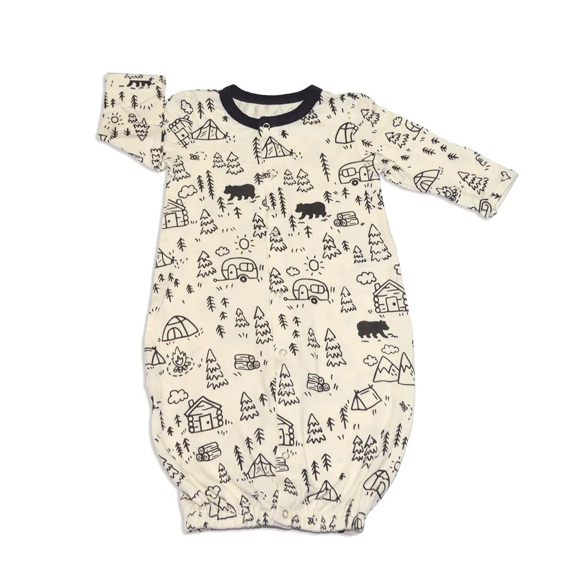 Bamboo Converter Gown (Doodle Camp Print)