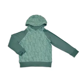 Bamboo Fleece Pullover Hoodie (Forest Print/Pine)