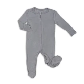 Bamboo Footies with Two Way Zipper (Pigeon)