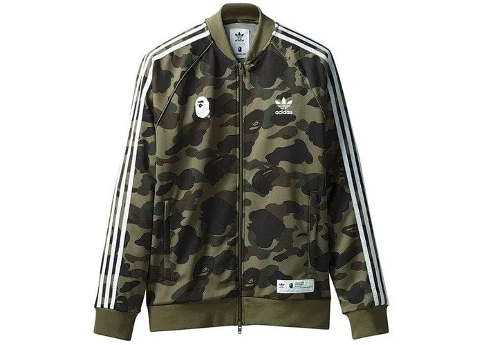 BAPE X ADIDAS TRACK TOP OLIVE CARGO