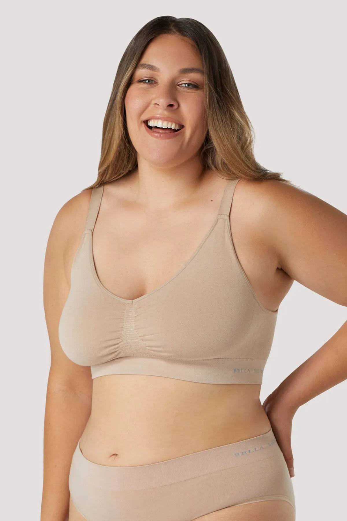 Bella Bamboo Ultimate Adjustable Crop Bra 3pk - No Returns