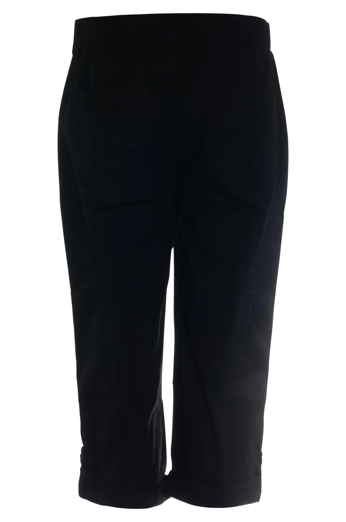 Below Knee Pants with roll up hem | Black | 6812YY