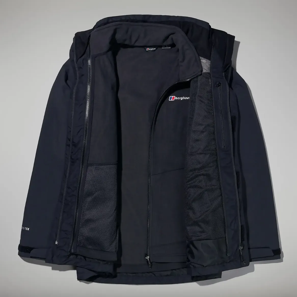 Berghaus Men's Hillwalker Gemini Gore-Tex 3-IN-1 Waterproof Jacket (Black)