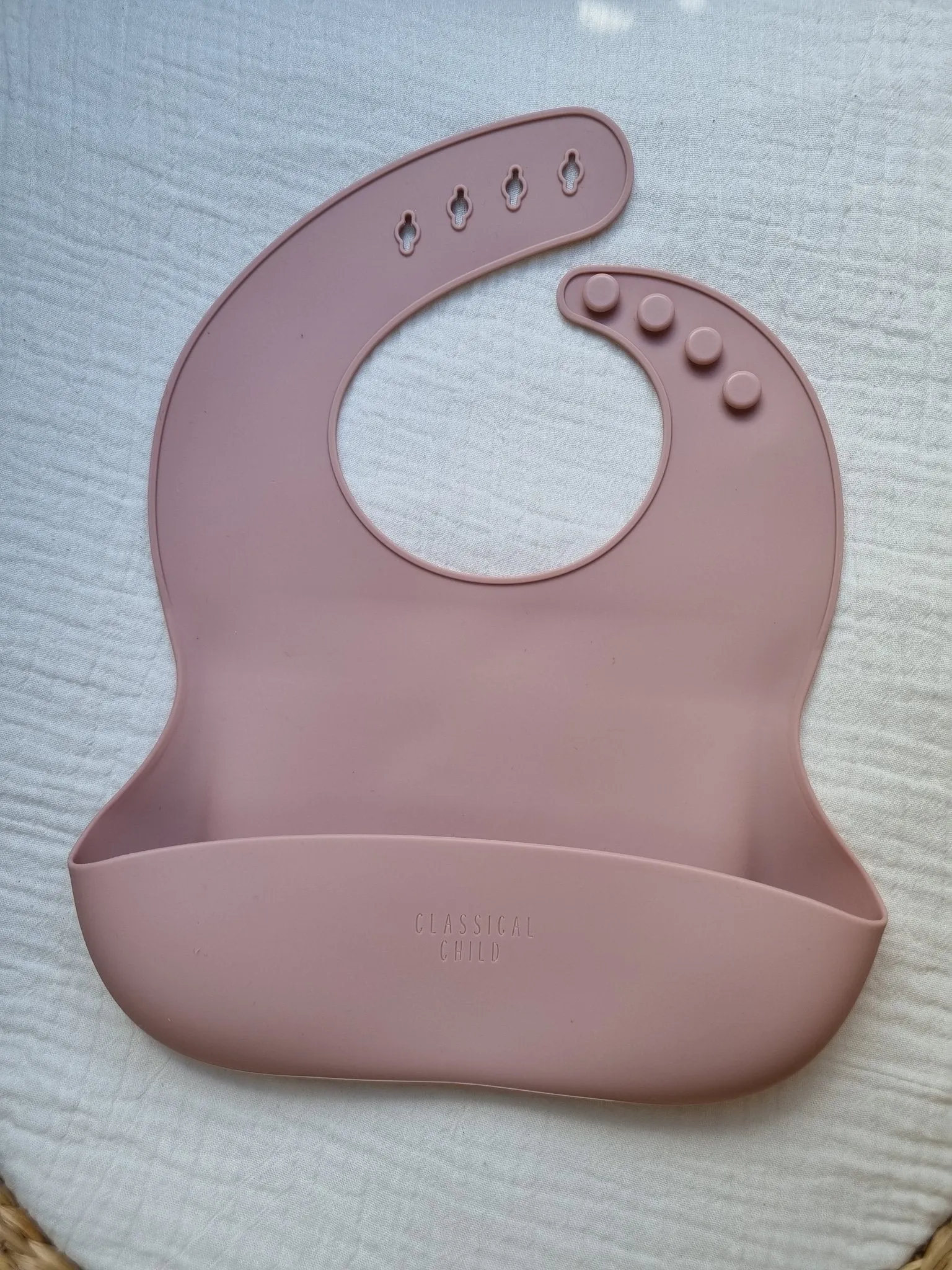 Blush Silicone Bib