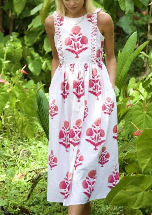 Botanical Dress in Marigold Print