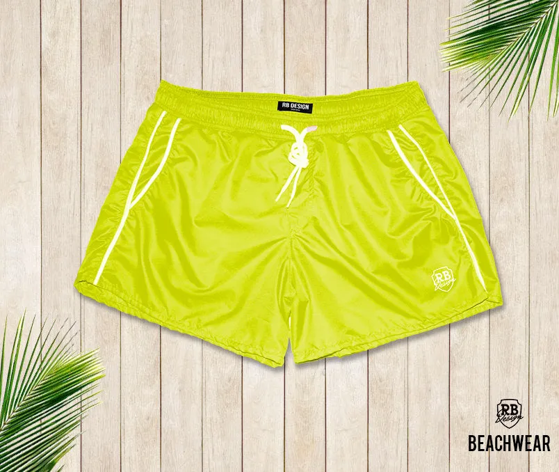 Bundle Mens Swimming Shorts   Electric Green Hat  BW01EGH