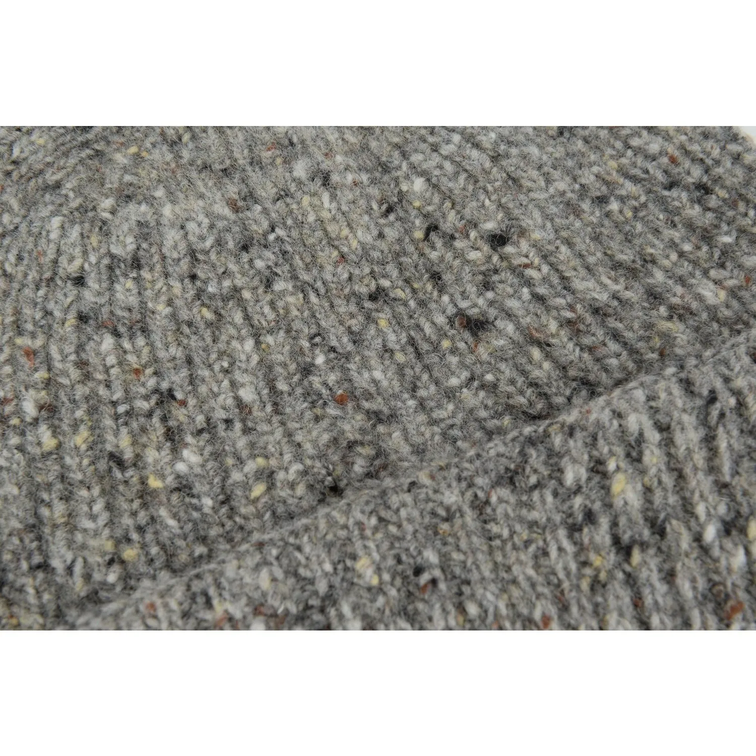 Burrows & Hare Donegal Wool  Beanie Hat - Grey