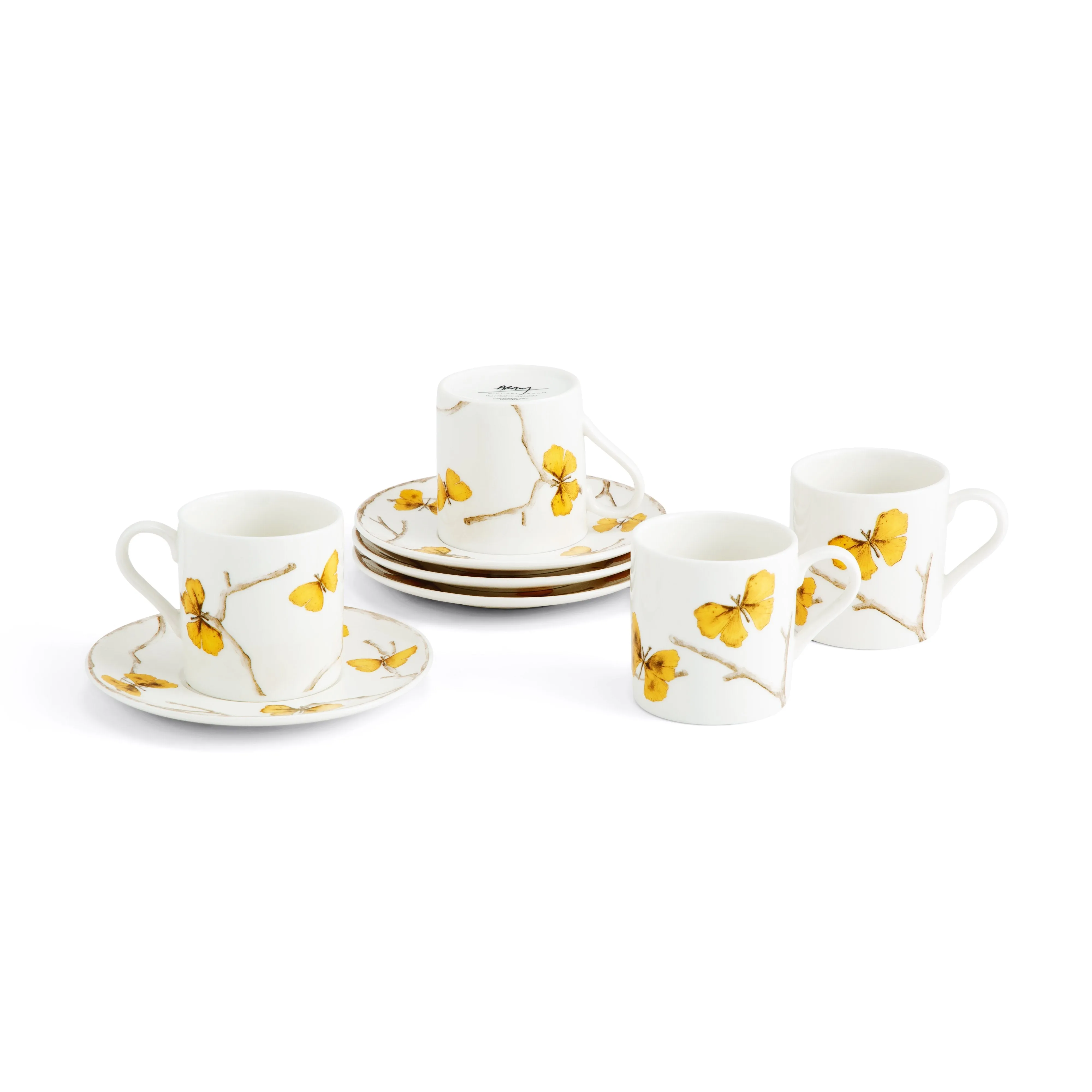 Butterfly Ginkgo Gold Demitasse