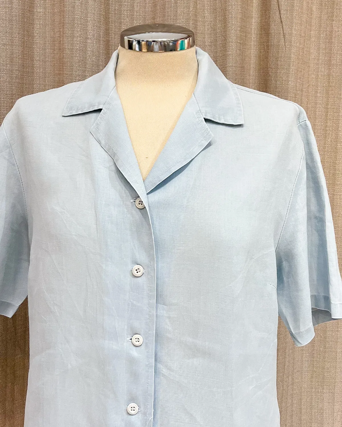 Camicia In Lino Vintage  L