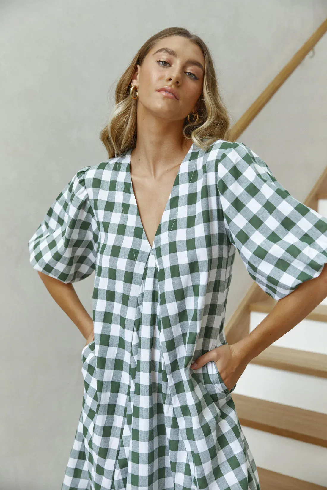 Charlotte Dress | Olive Check