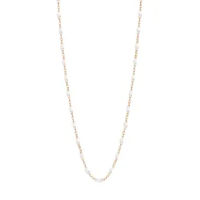 Classic Gigi White necklace, Rose Gold, 16.5"