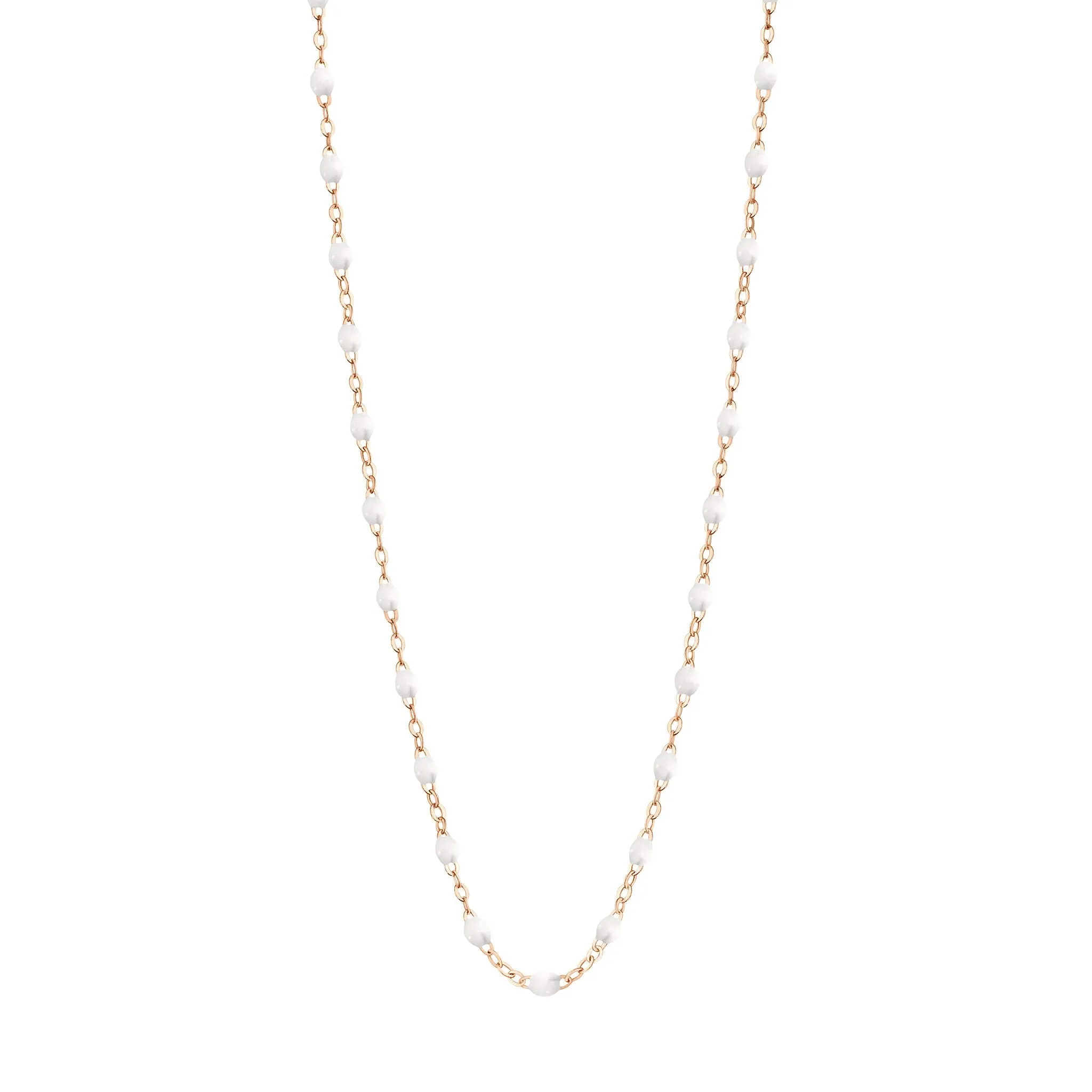 Classic Gigi White necklace, Rose Gold, 16.5"