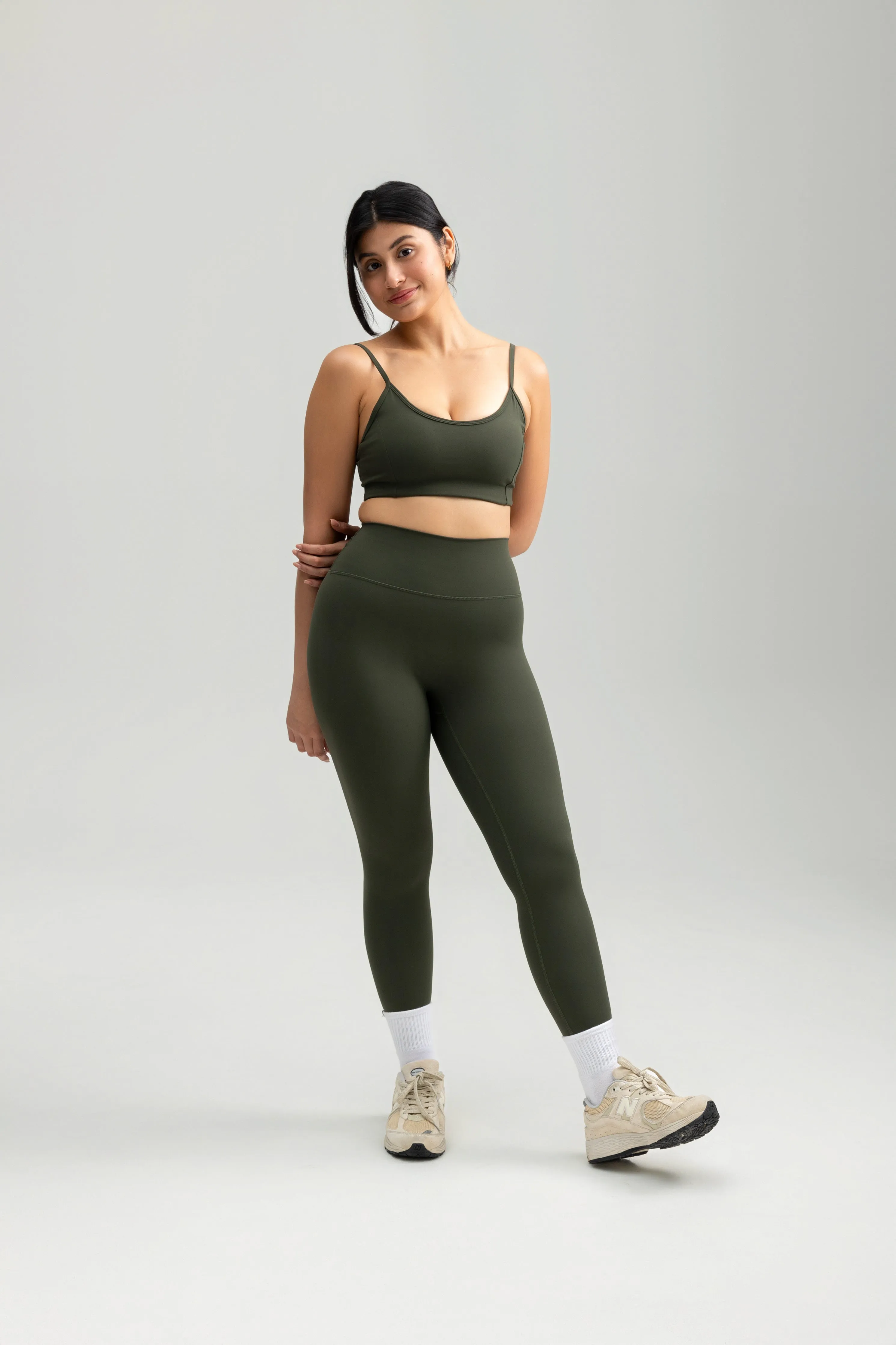 Classic Leggings (Full 24") in Olive (No Pocket)