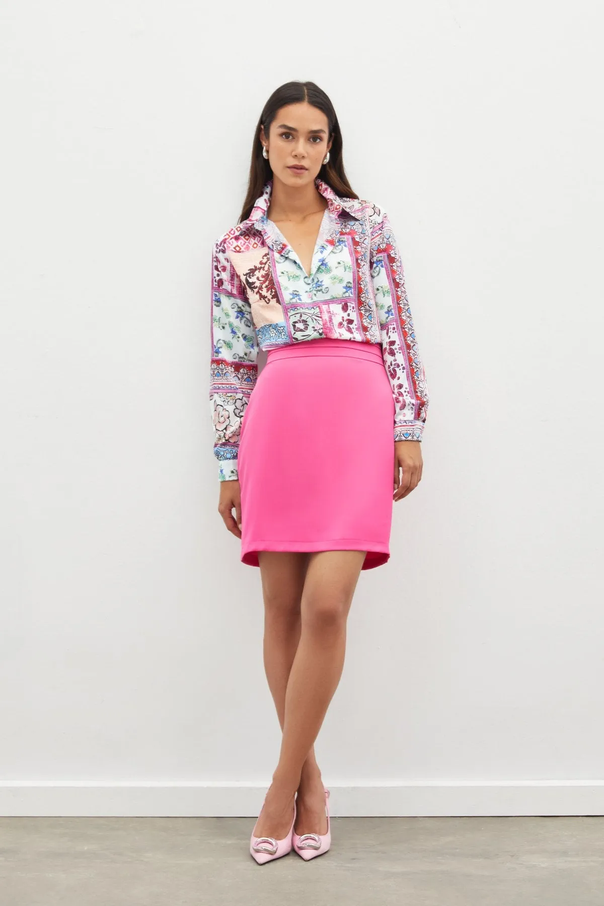 Classic Patterned Shirt - Pink