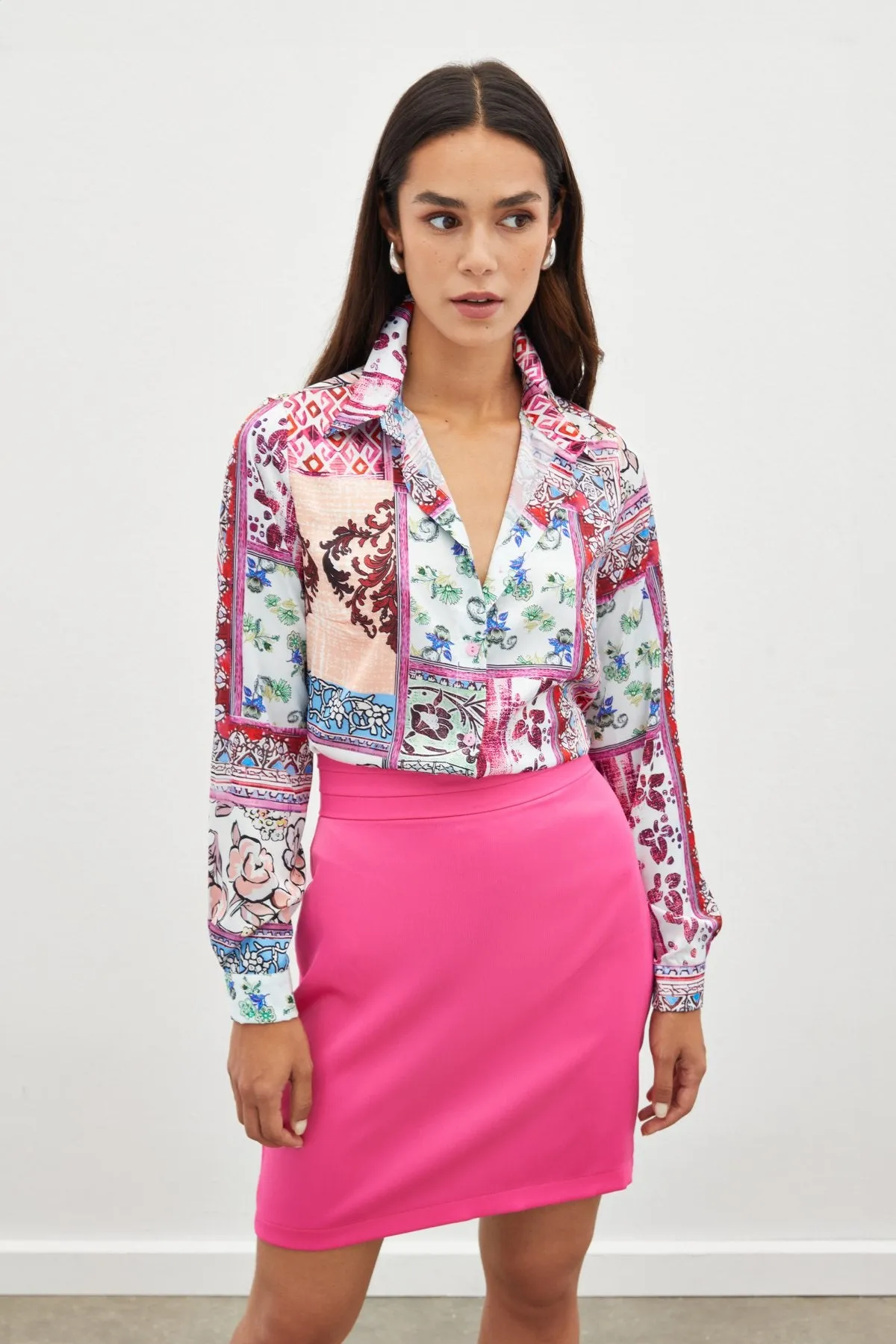 Classic Patterned Shirt - Pink