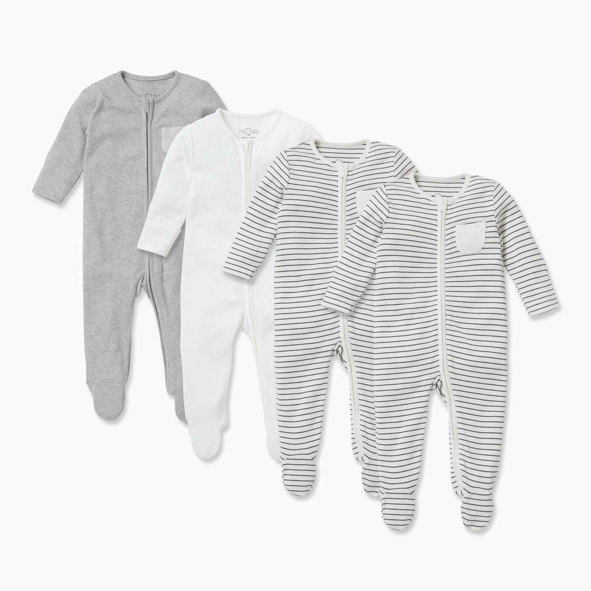 Clever Zip Baby Pajamas 4 Pack