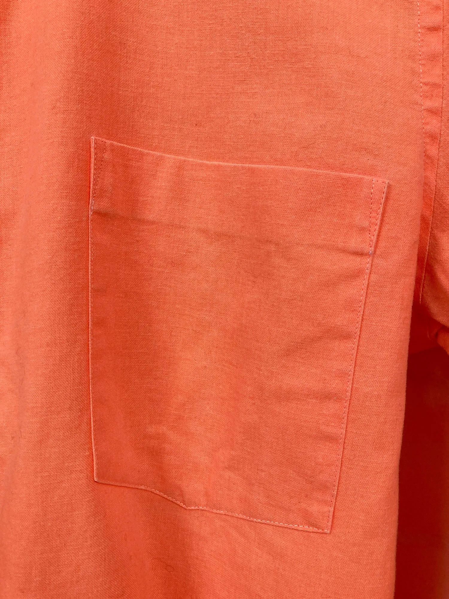 Comme des Garcons Homme Plus SS2002 fluorescent orange cotton shirt - M S XS