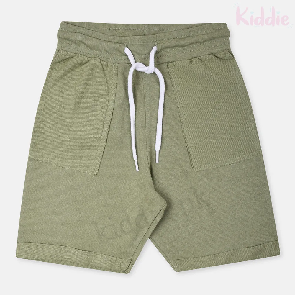 Couture's Light Olive Green Terry Shorts 3902