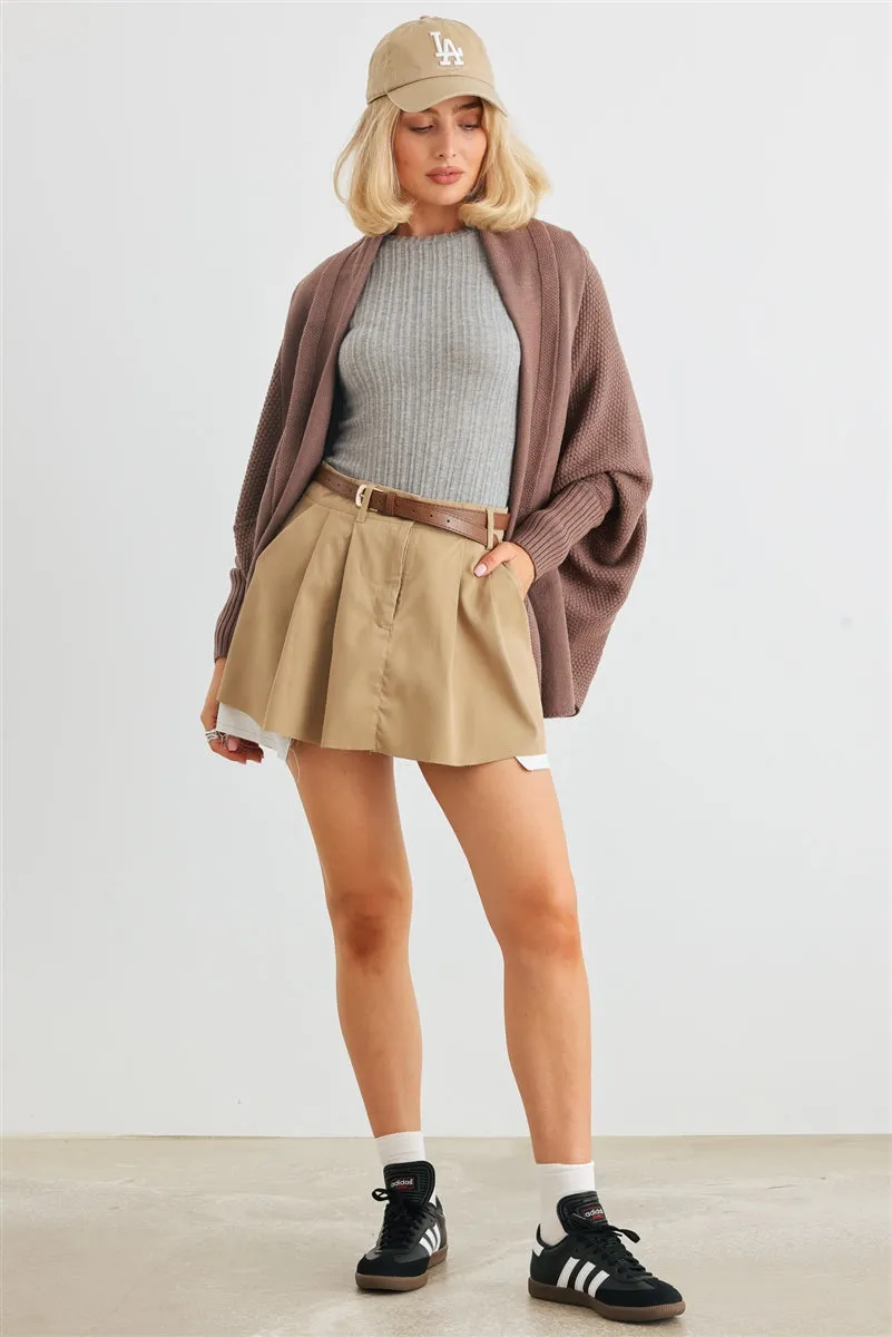 Dolman Sleeve Open Front Cardigan