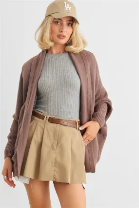 Dolman Sleeve Open Front Cardigan