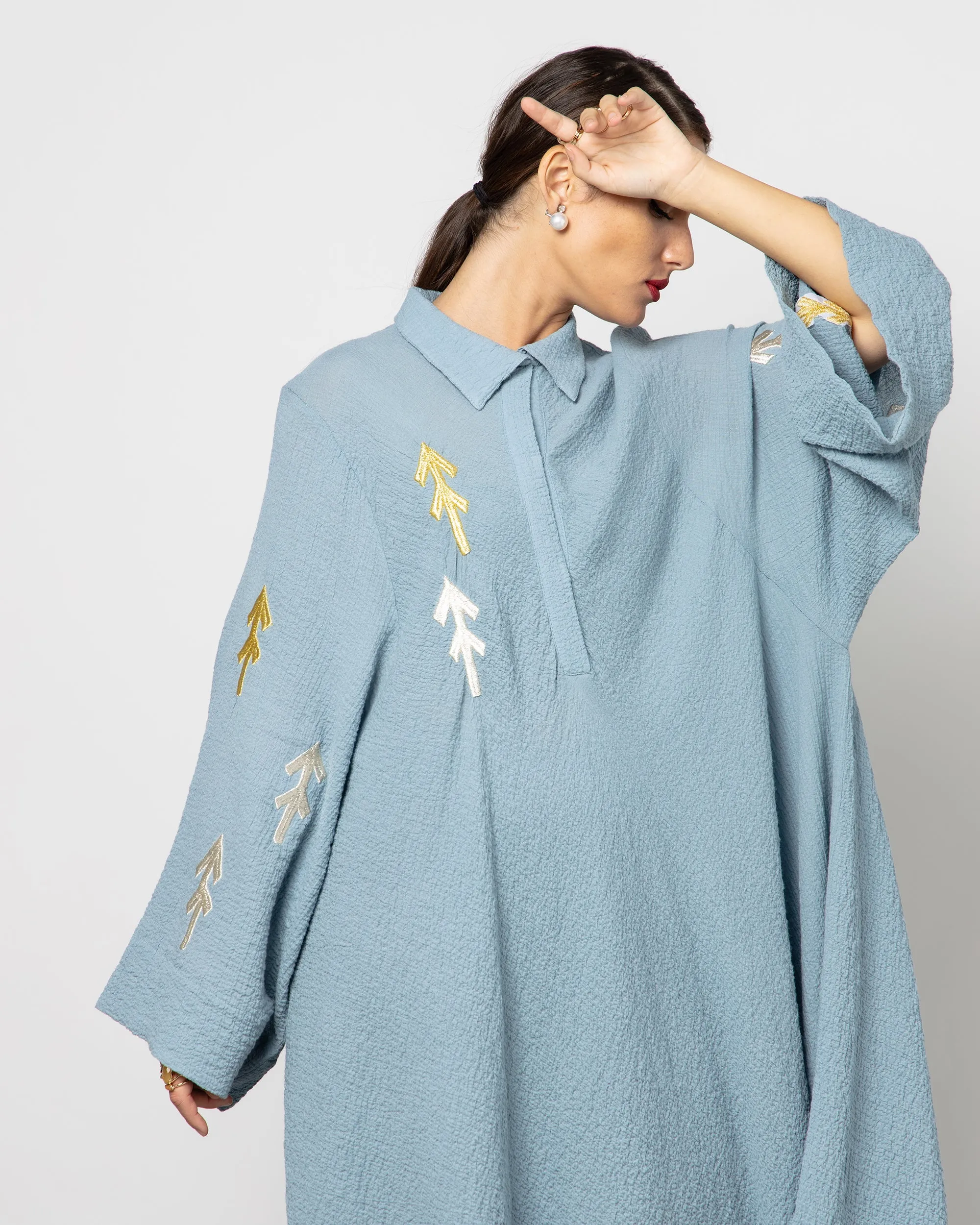 EMBROIDERED SLEEVES KAFTAN 1509 - قفطان