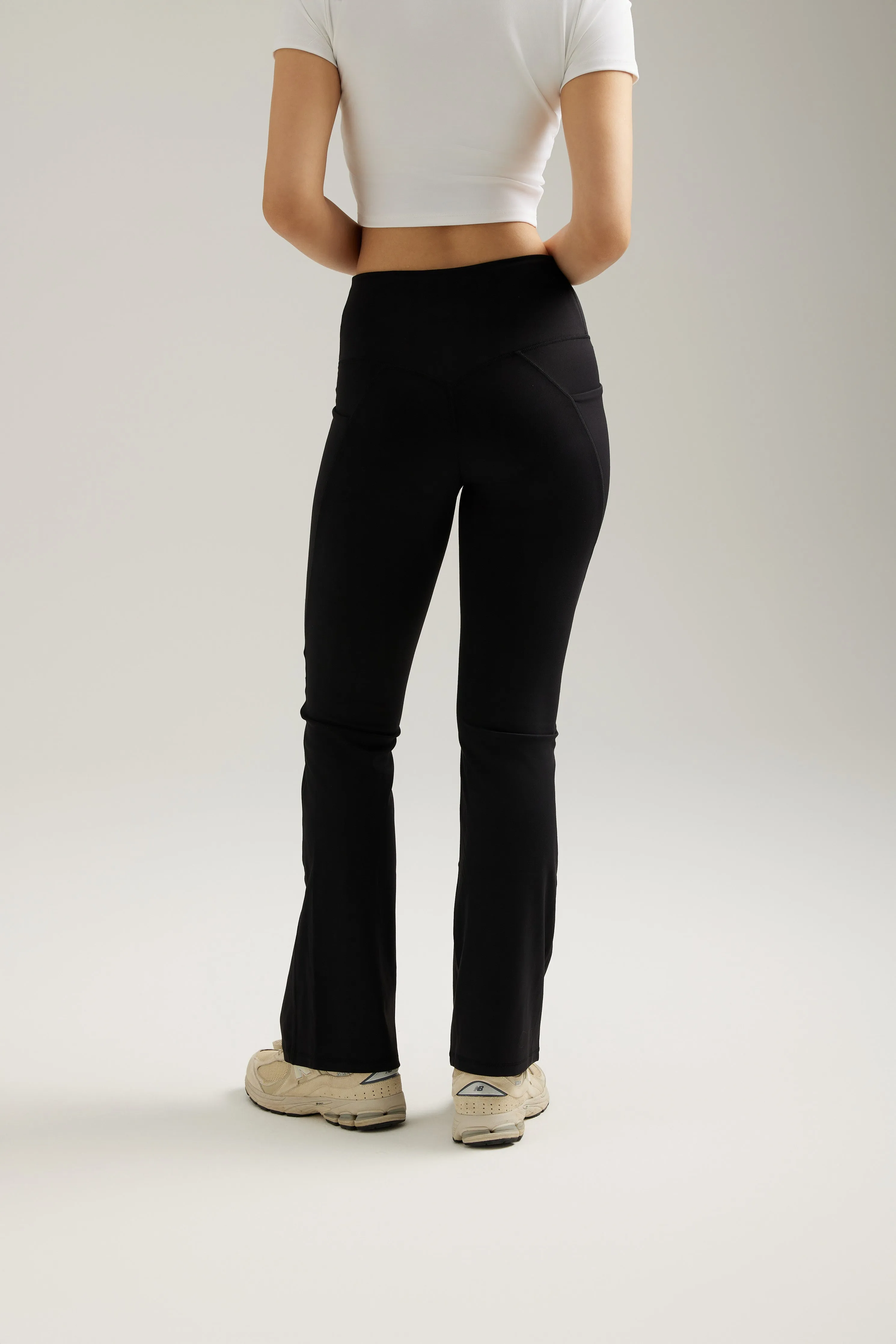 Flare Pocket Pants in Black Sesame