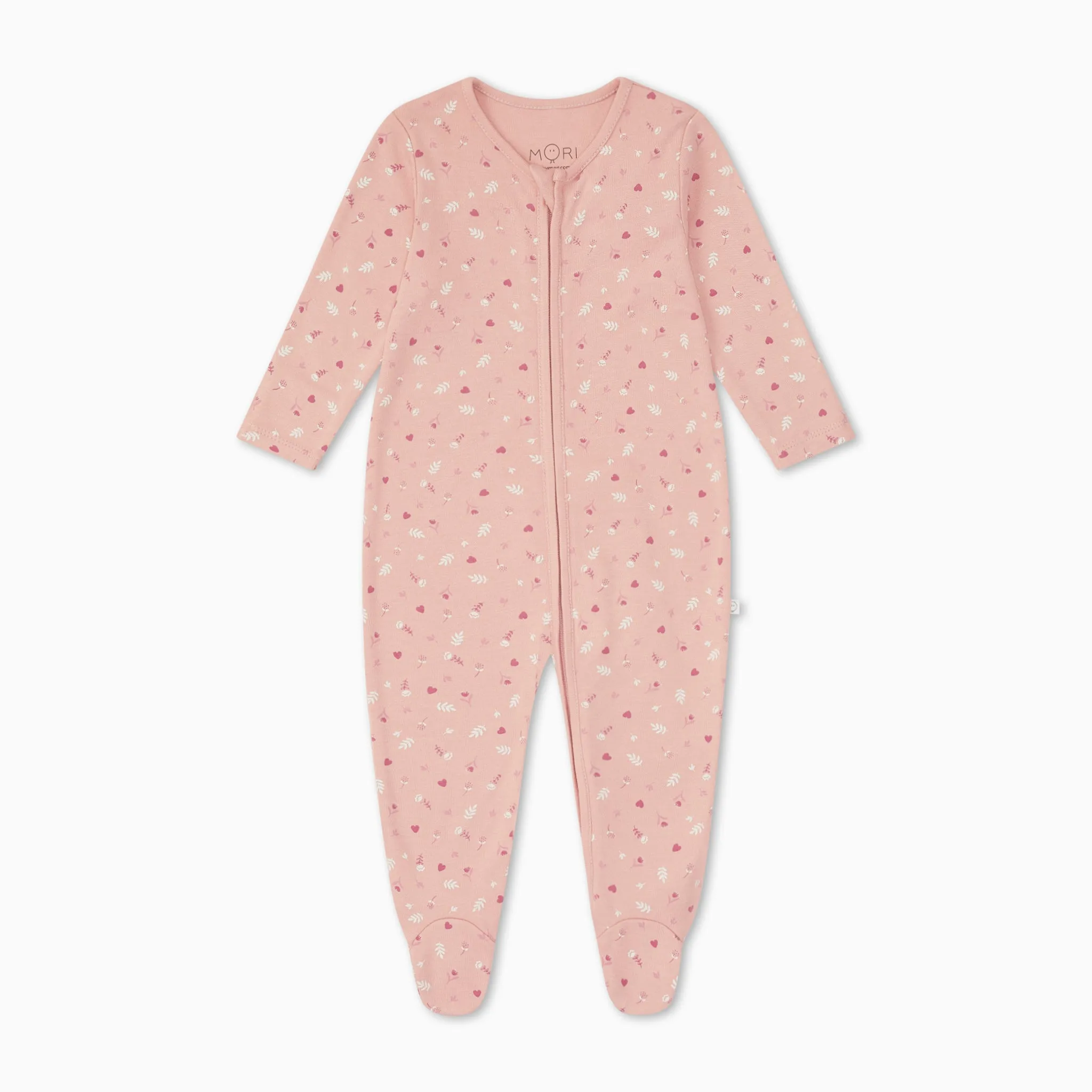 Floral Clever Zip Baby Pajamas