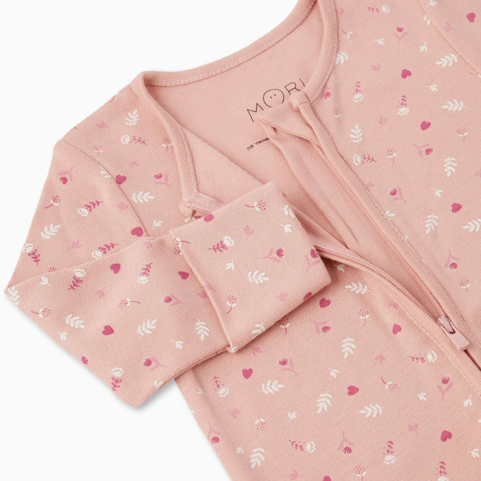 Floral Clever Zip Baby Pajamas